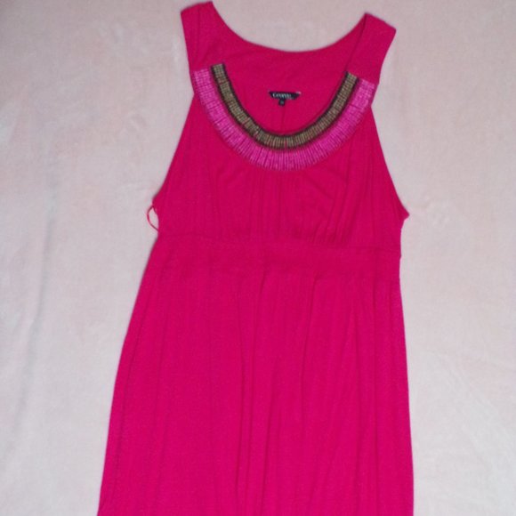 PINK SLEEVELESS DRESS IN 2X - Picture 2 of 4